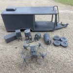 1/64 Scale 3D Printed Bumper Pull Drone Trailer – Rear Workspace/Living Quarters
